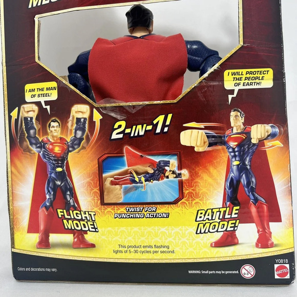 Mattel DC Superman Man Of Steel Mega Punch Superman 10" Action Figure New 2013 - Picture 4 of 8